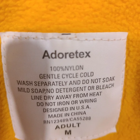 Adoretex Navy Blue Swim Parka with Yellow Fleece Lining - Picture 8 of 10